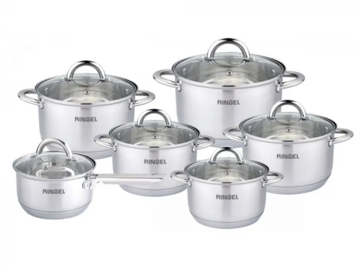 Набор посуды Ringel Hagen 12 шт. ковш 1,15 л 5 кастрюль 1,9-6,1 л (UG-RG-6005)