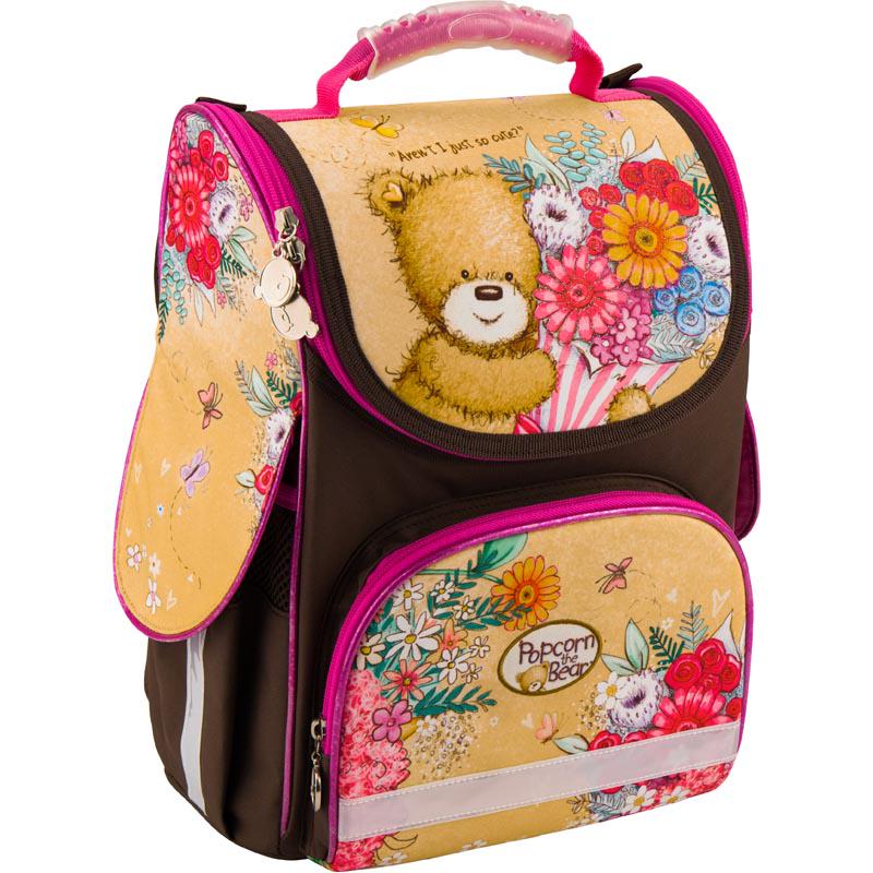 Шкільний рюкзак KITE Popcorn the Bear 34x26x13 см 11 л Бежево-коричневий (po18-501s-2)