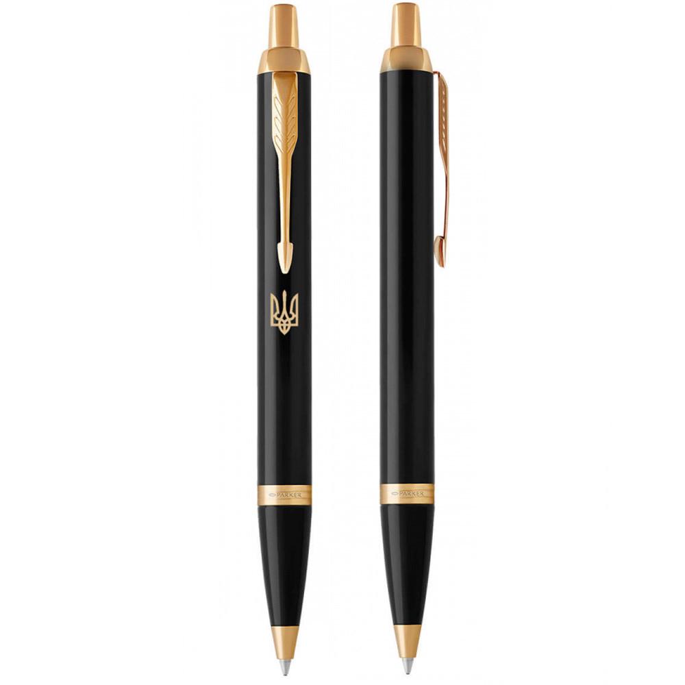 Ручка кулькова Parker IM 17 Black GT BP Тризуб 22 032_TR 16390