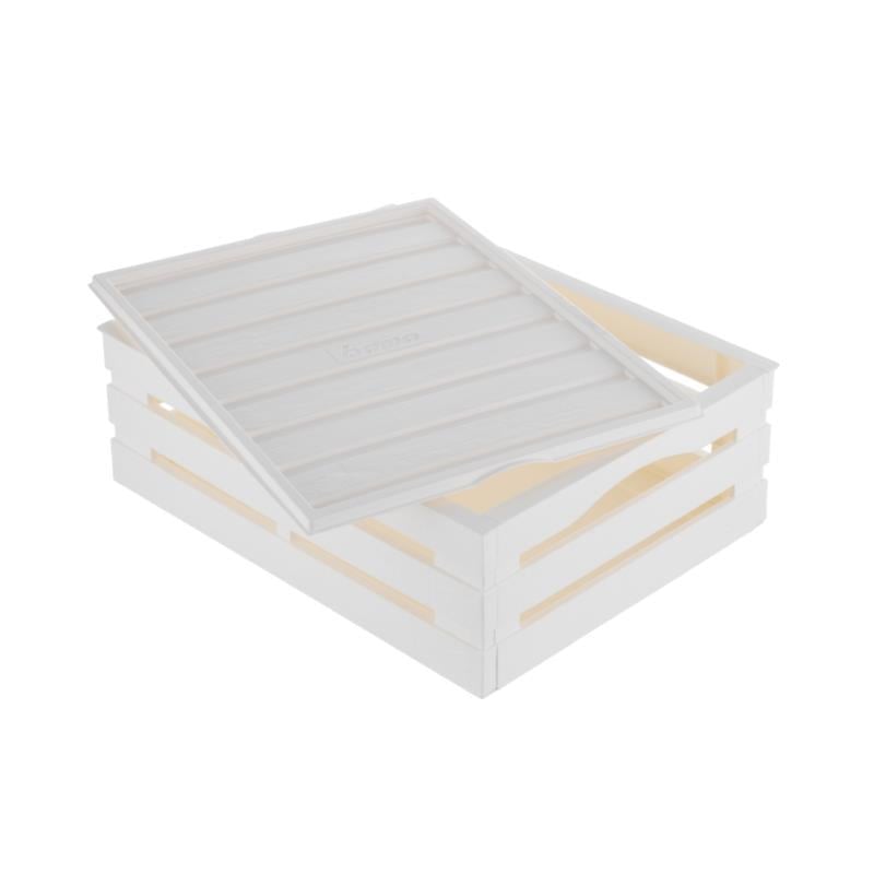 Ящик для зберігання Tina Box з кришкою 41x31x15 см Молочний (4000)