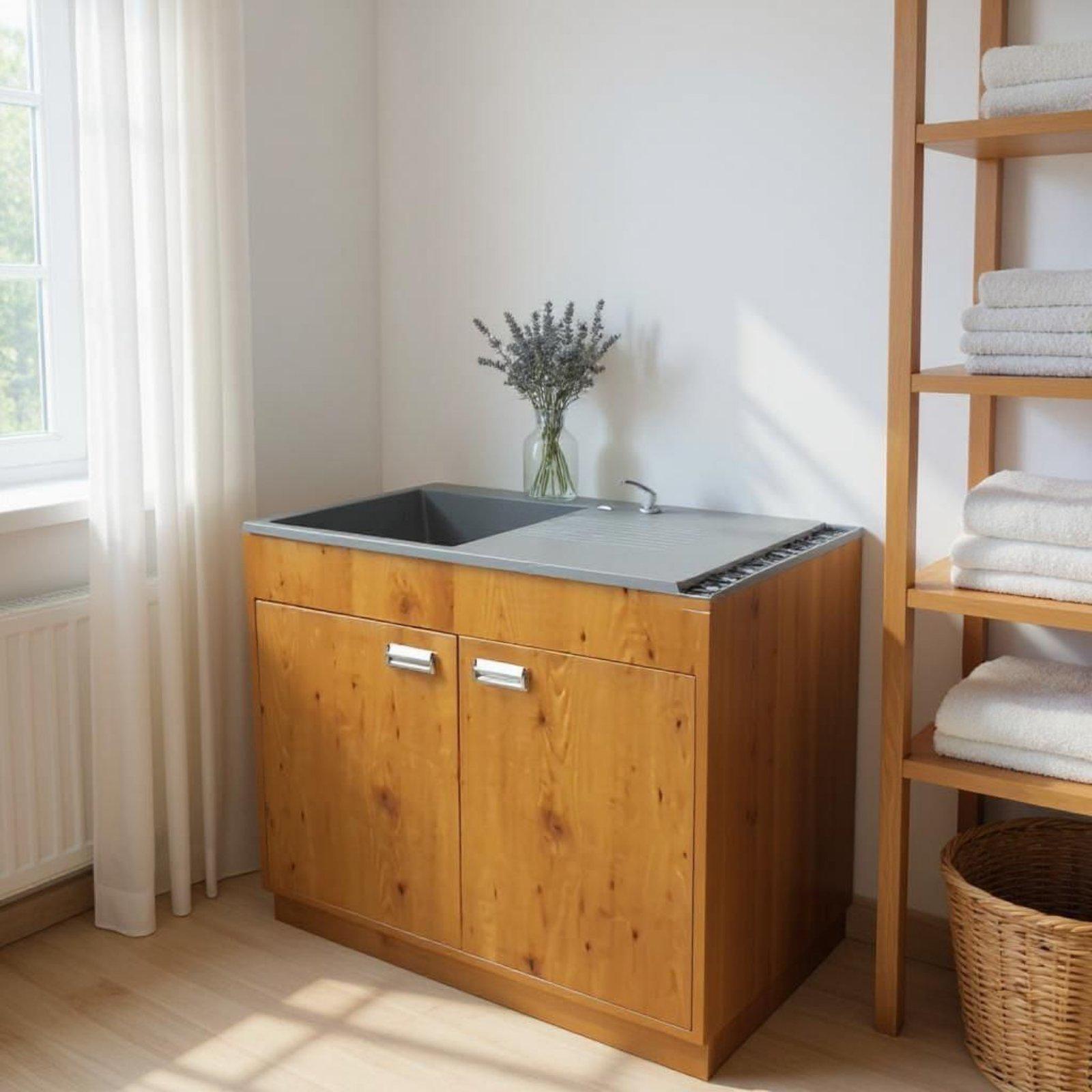 Тумба кухонна пластикова Mikola-M із покриттям HPL 3169 мат з кам'яною мийкою Адамант 90 см (2413) - фото 5 Тумба кухонна пластикова Mikola-M із покриттям HPL 3169 мат з кам'яною мийкою Адамант 90 см (2413) - фото 5