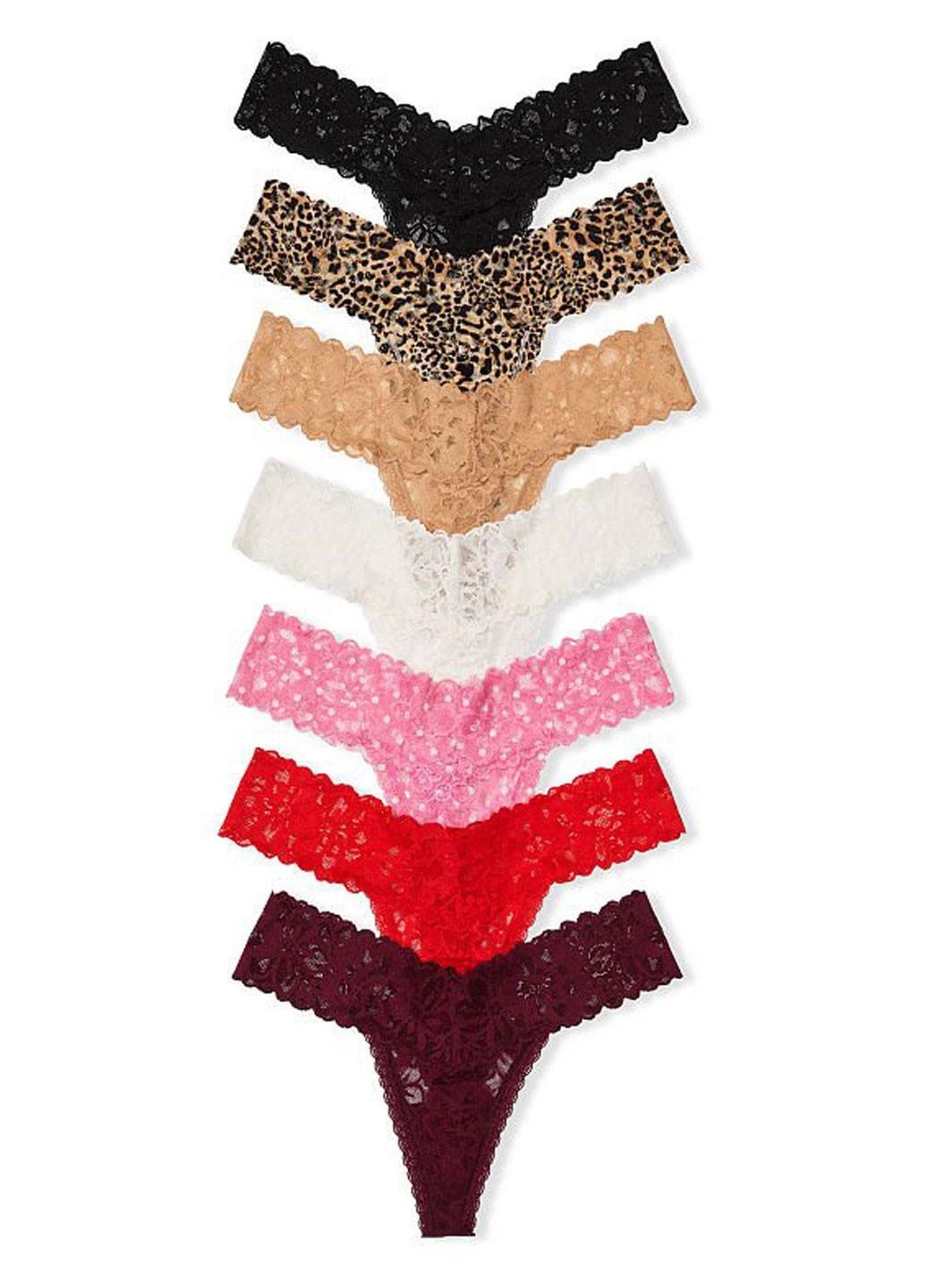 Набор женских трусов Victoria's Secret 3560000166767QF5S S 7 шт. Разноцветный (54324542)