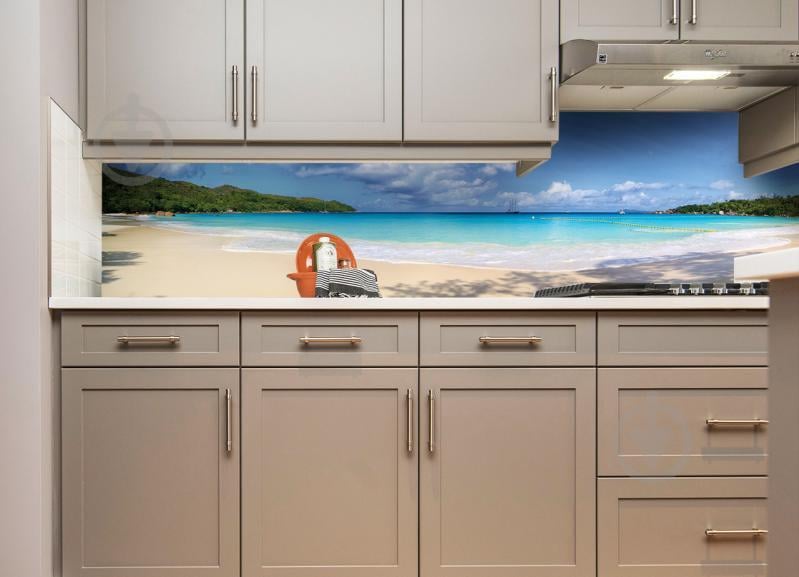 Наклейки кухонний фартух Zatarga "Тропічний пляж Баунті" 600х2500 мм (Z180270)