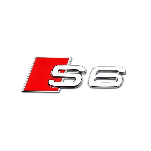 Эмблема на крылья/задняя часть S6 Audi 8,5х3 см Хром (1685066672)