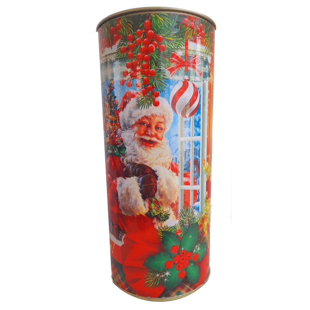 Новогодняя коробка-тубус Калина металлизированная 600 г 8 шт. (6844)