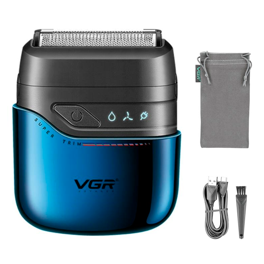 Электробритва VGR водонепроницаемая Blue (V-364)