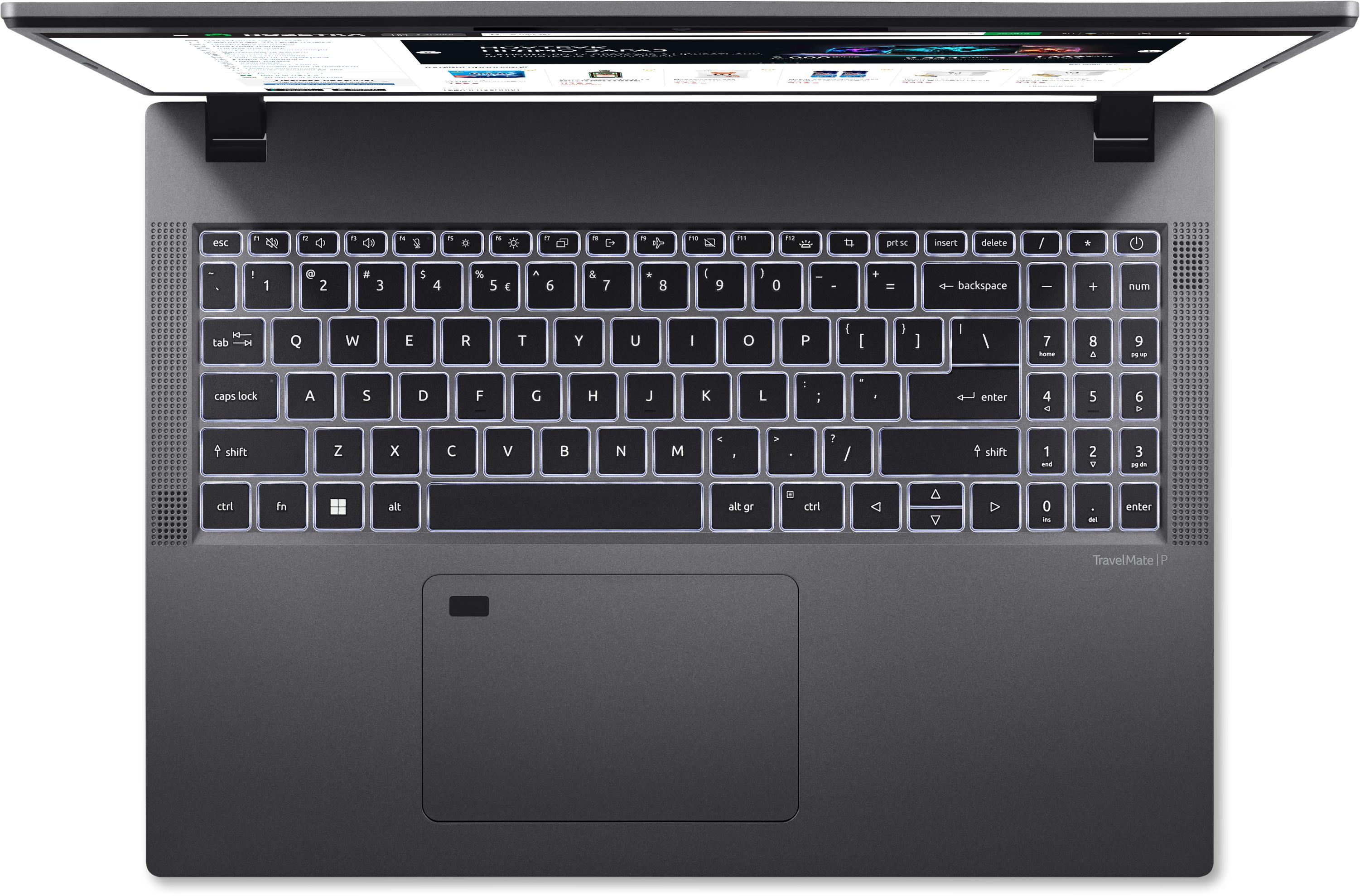 Ноутбук Acer TravelMate 16" IPS WUXGA 60 Гц/Core i5-1335U/DDR4 16 ГБ/SSD 512 ГБ Shale Black (NX.B1BEU.005) - фото 2