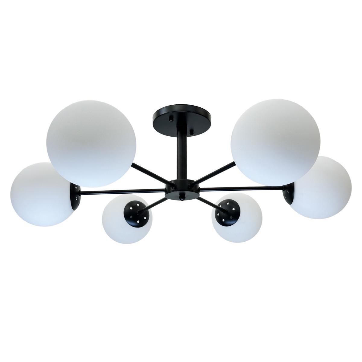 Люстра стельова Свет SH-8619/6 BK на 6 плафонів Чорний (31424530)