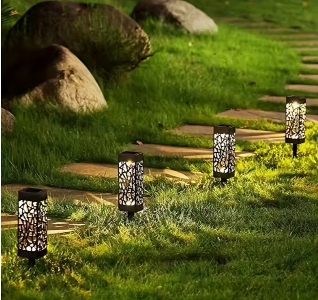 Садовий світильник на сонячній батареї ажурний для газону Тепле біле світло (1707) - фото 9