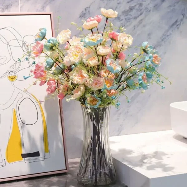 Цветы азалии искусственные 60 см 7 веток (C00639-1) - фото 2