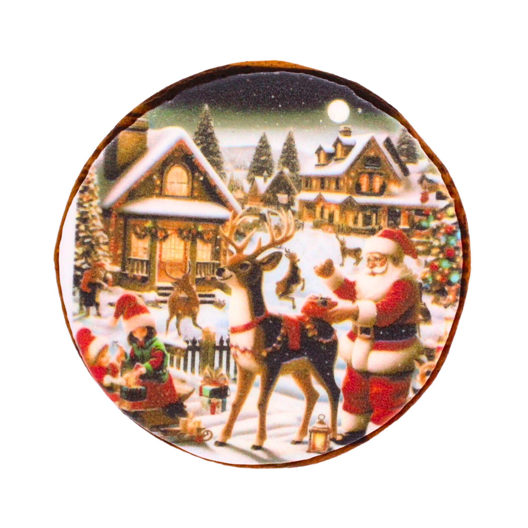 Пряник с принтом Крафт Печиво Новый год Северный полюс 45 г