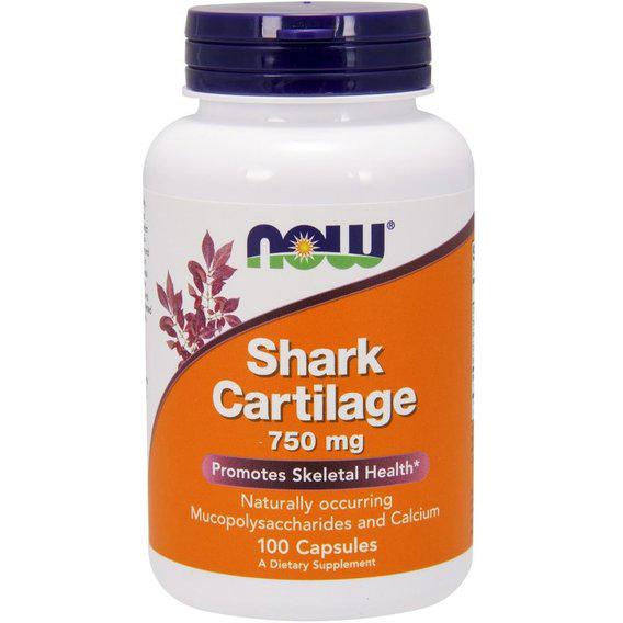 Акулий хрящ NOW Foods Shark Cartilage 750 мг 100 Caps