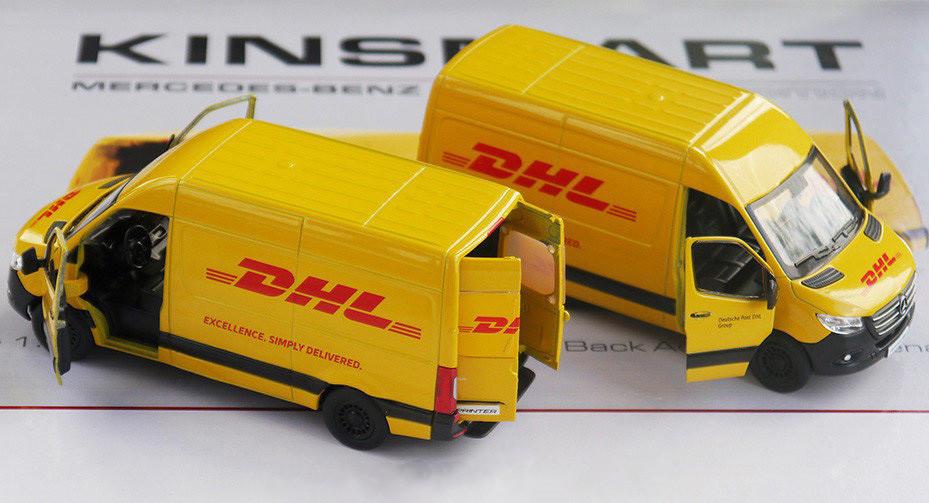 Іграшкова машинка металева Mercedes-Benz Sprinter DHL Edition Жовтий (28443357) - фото 7 Іграшкова машинка металева Mercedes-Benz Sprinter DHL Edition Жовтий (28443357) - фото 7