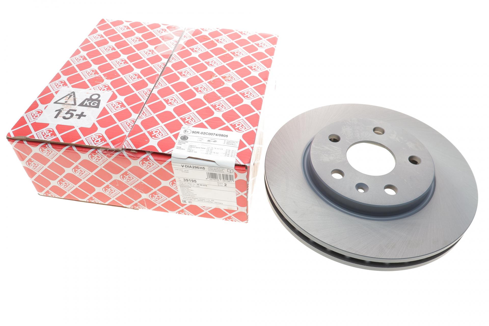 Диск тормозной передний FEBI BILSTEIN для Opel Insignia A 08-296x30 мм (39195)