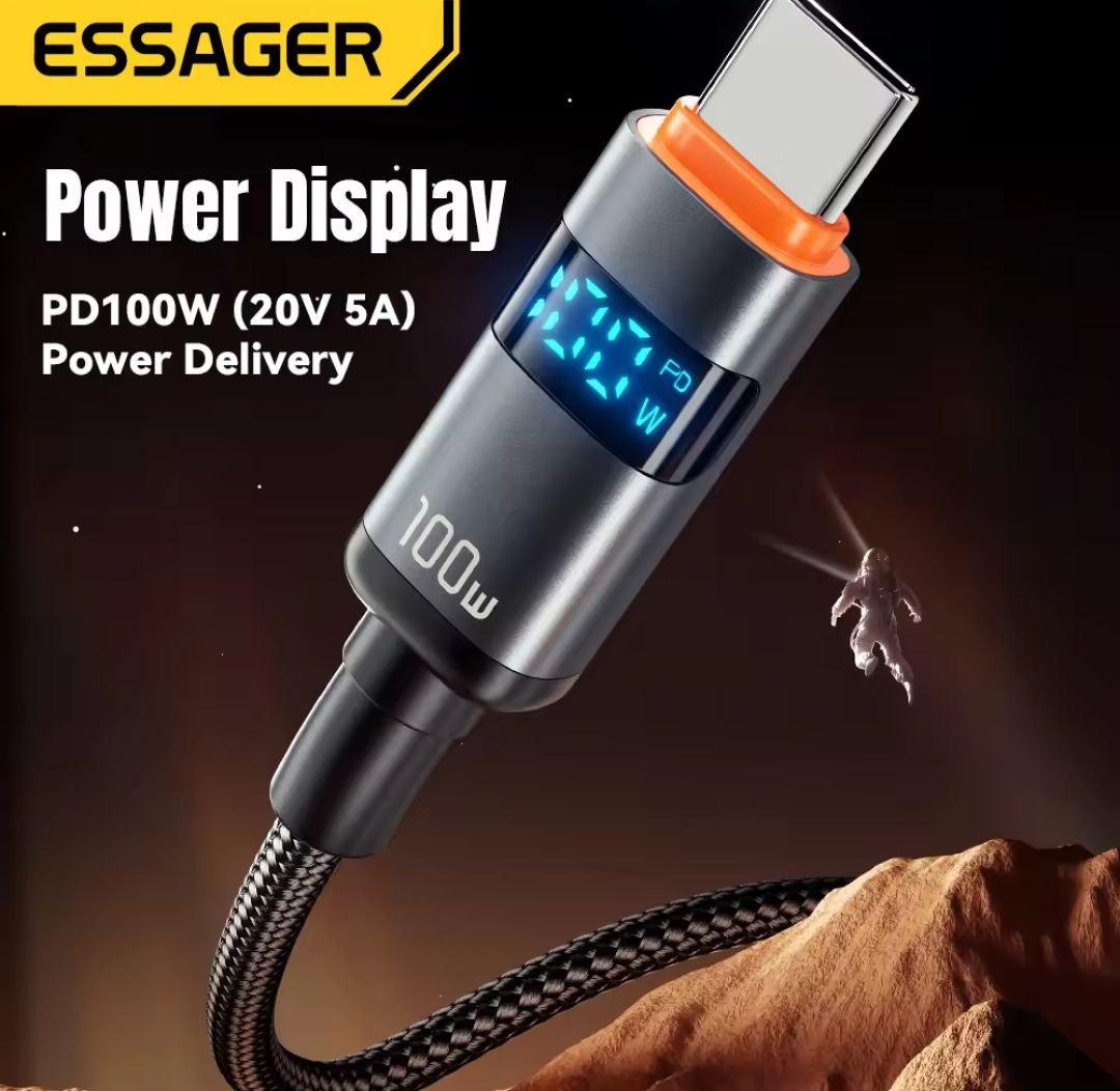 Кабель Essager Type-C PD 100w Fast Charge з дисплеєм 1 м (25397445) - фото 4 Кабель Essager Type-C PD 100w Fast Charge з дисплеєм 1 м (25397445) - фото 4