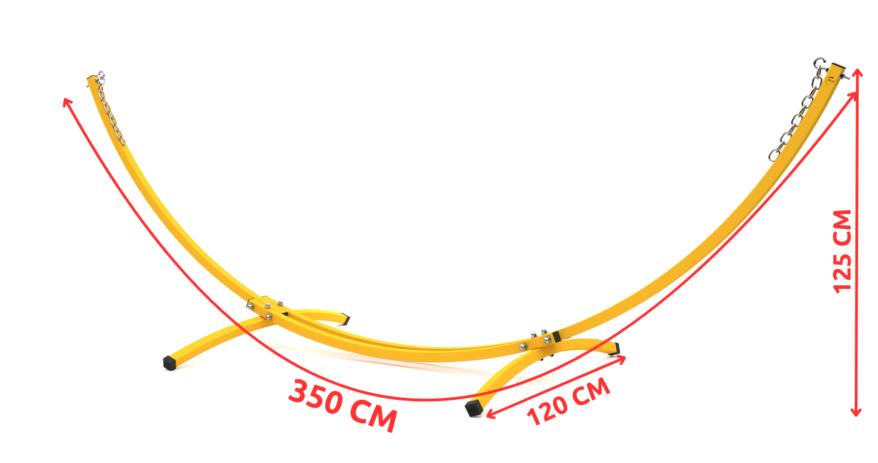 Стійка для двомісного гамака WCG металева з кріпленням для дому/дачі/саду Жовтий (WCGR-YL1) - фото 12