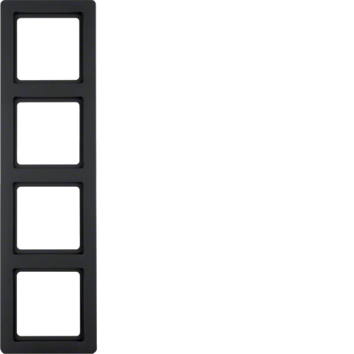 Рамка Berker Q.1 четырехместная Антрацитовый (10146086)