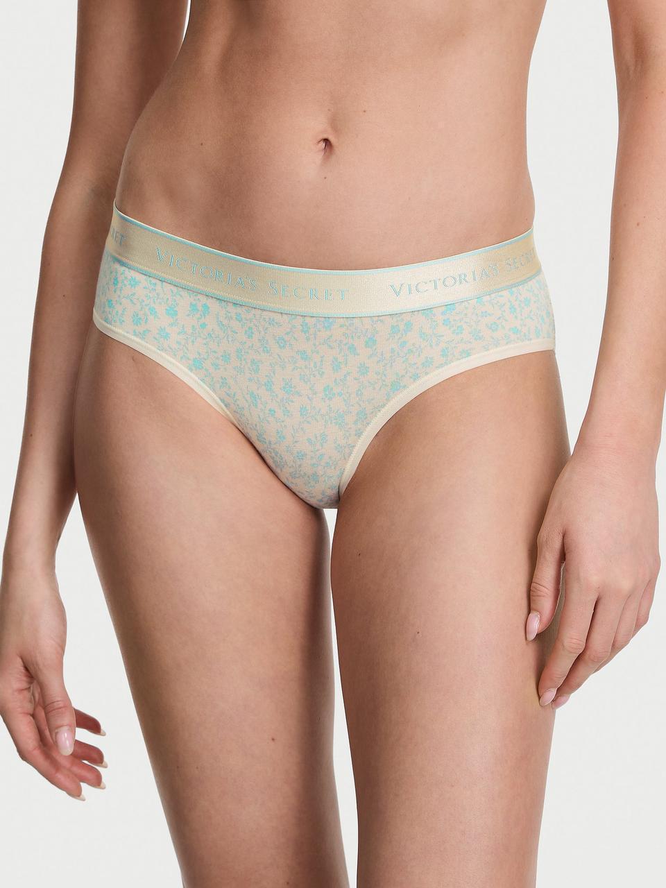 Трусики женские Victoria's Secret Logo Hiphugger Cotton XS Бежевый (2628332285)