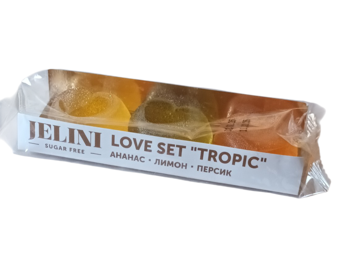 Мармелад желейный JELINI со вкусами ананаса/лимона/персика
