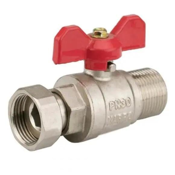 Кран шаровой Karro SQ-1009818 1/2" ВЗ с американкой бабочка (154301)