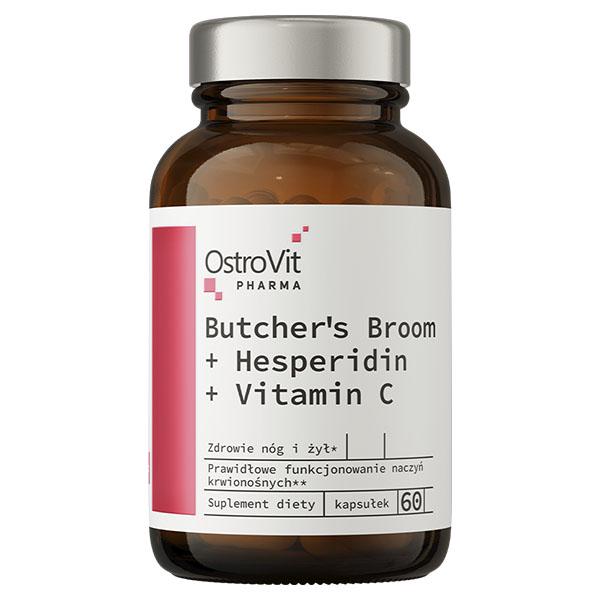 Натуральная добавка для спорта OstroVit Pharma Butcher's Broom/Hesperidin/Vitamin C 60 капс. (000025040)