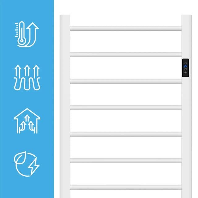 Електрична рушникосушка Maltec з термостатом і таймером 2в1 200W White (BH200W) - фото 3 Електрична рушникосушка Maltec з термостатом і таймером 2в1 200W White (BH200W) - фото 3