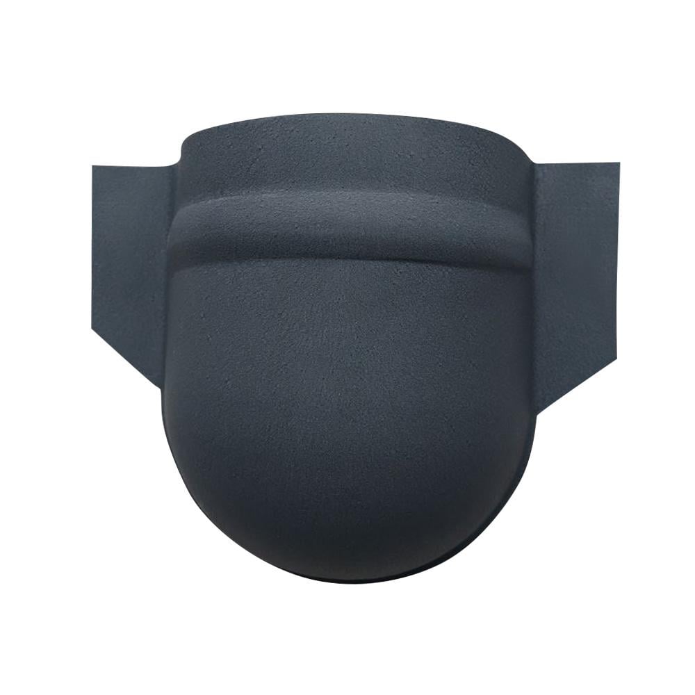 Заглушка конька полукруглая широкая штампованная RAL 7016 матовая Графитовый (33409725)