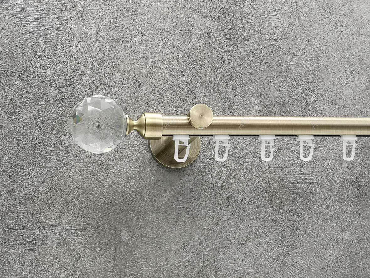 Карниз Quadrum Люмиера импрессионная штанга одинарный универсальный 19 мм 160 см Антик (46976500)