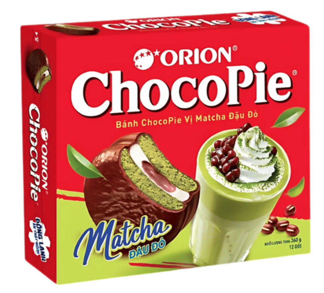 Печенье Orion Choco Pie Matcha Redbean 12 шт. х 30 г (2865041678)