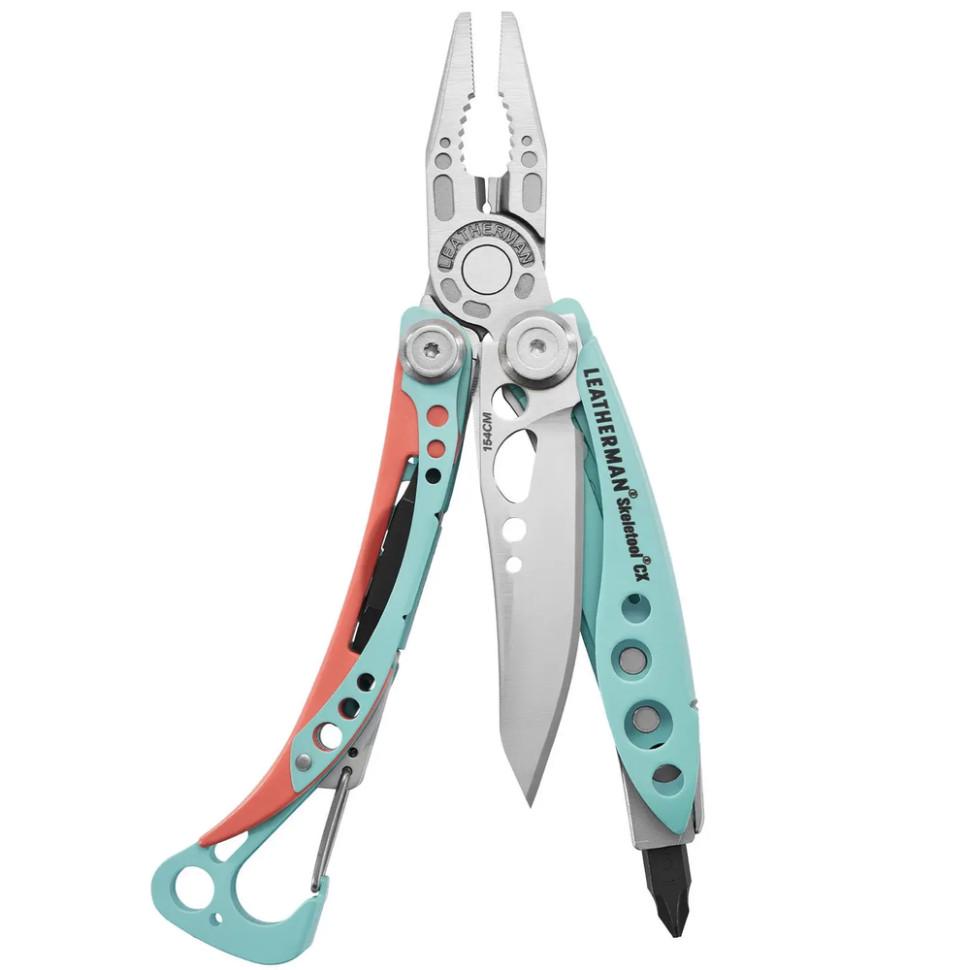 Мультиинструмент Leatherman Skeletool CX Paradise 7 функций 100 мм Blue (833135)