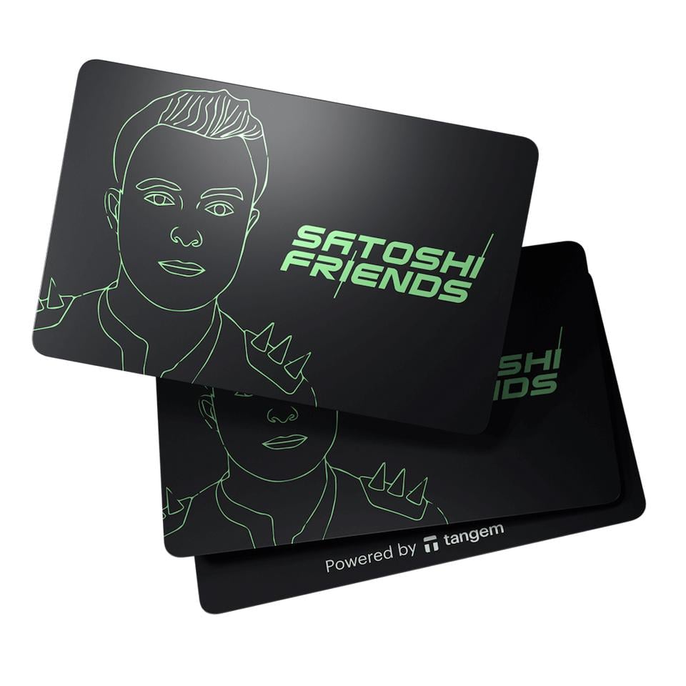 Кошелек для криптовалют Tangem 2.0 Satoshi Friends Wallet 3 карты Черный (TG-SATOSHI)