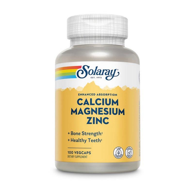 Кальций магний и цинк Solaray Calcium Magnesium Zinc 100 вер. капс.