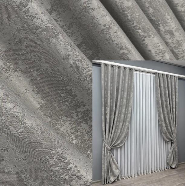 Тканина для штор Sultan YL жакард Сірий (1668ш) - фото 5