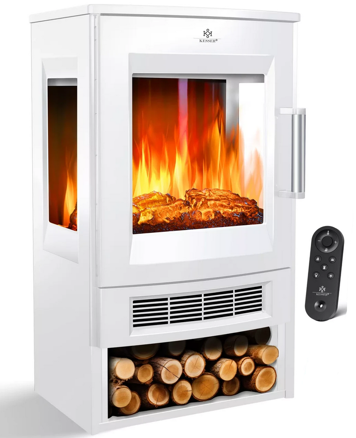 Электрокамин KESSER 2000 Вт 5 уровней пламен пульт ДУ WiFi сенсор