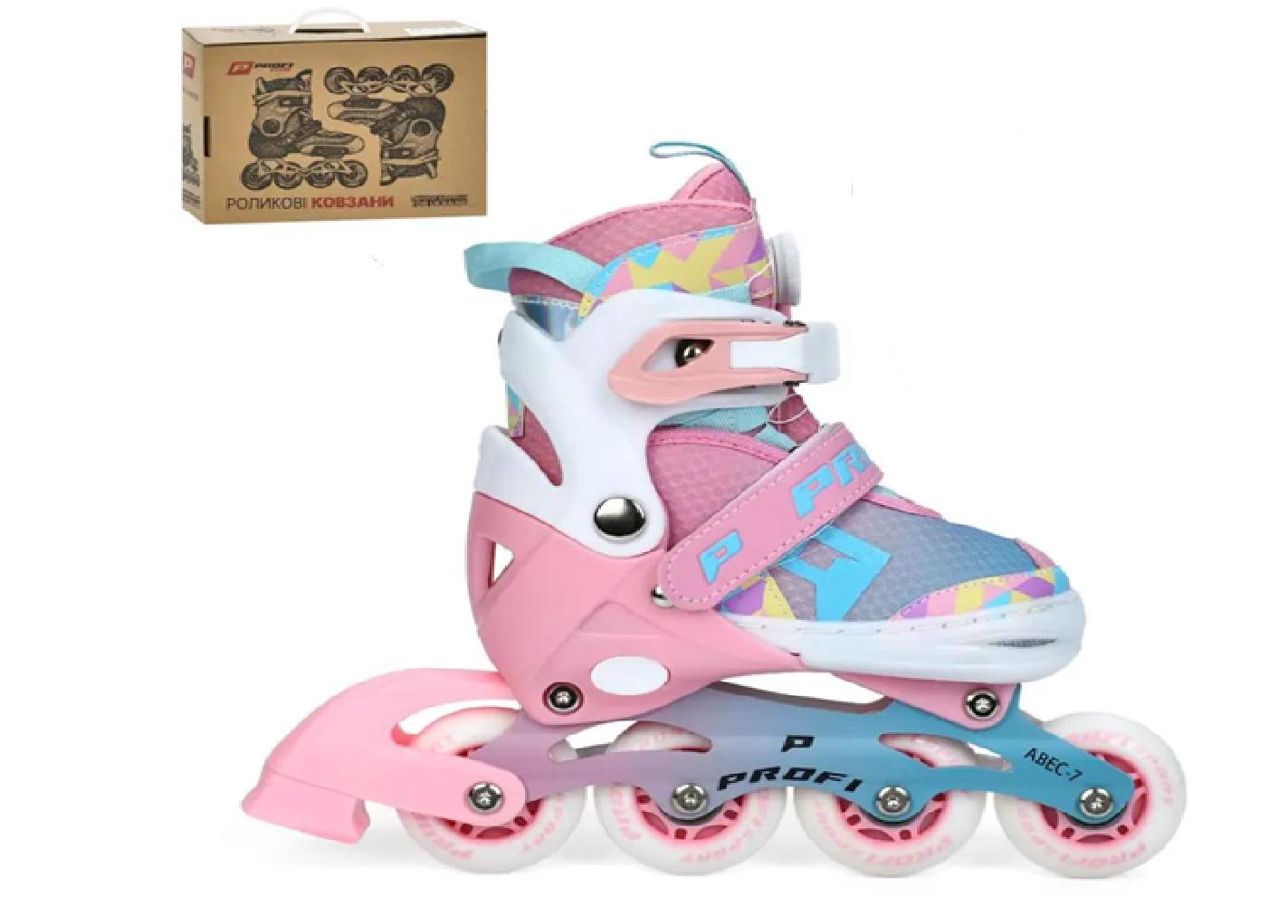 Ролики дитячі розсувні Profi р. 31-34 Рожевий (A4156-S-P) - фото 2 Ролики дитячі розсувні Profi р. 31-34 Рожевий (A4156-S-P) - фото 2