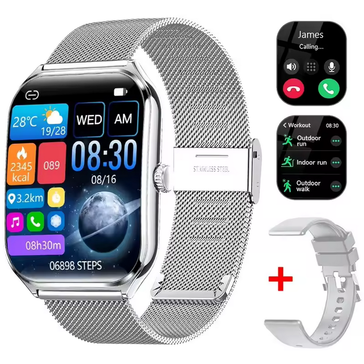Смарт-часы FitCloudPro MT61s AMOLED Silver — фото 2