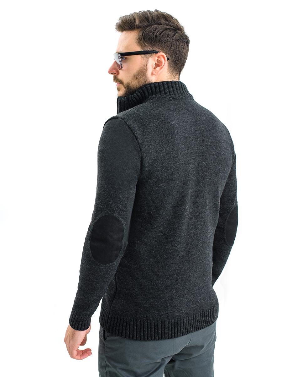 Кофта на блискавці з налокітниками SVTR р. 50 Темно-сірий (395) - фото 3