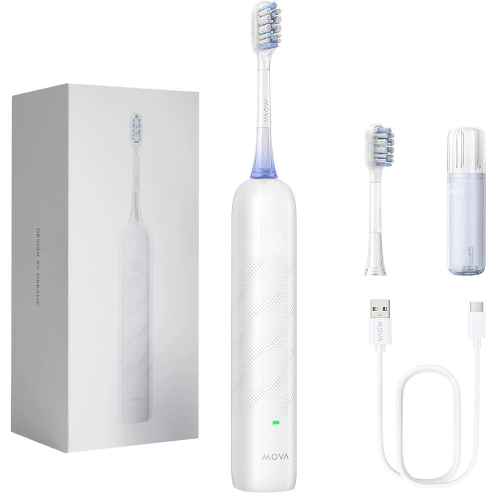 Зубна електрощітка Mova Fresh 66000 коливань/хв 3 режими IPX7 White (ATB13A-WH)
