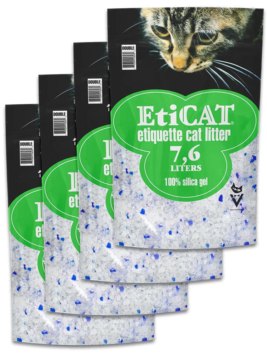 Наповнювач для котячого туалету Eticat силікагелевий 7,6 л x 4 шт.