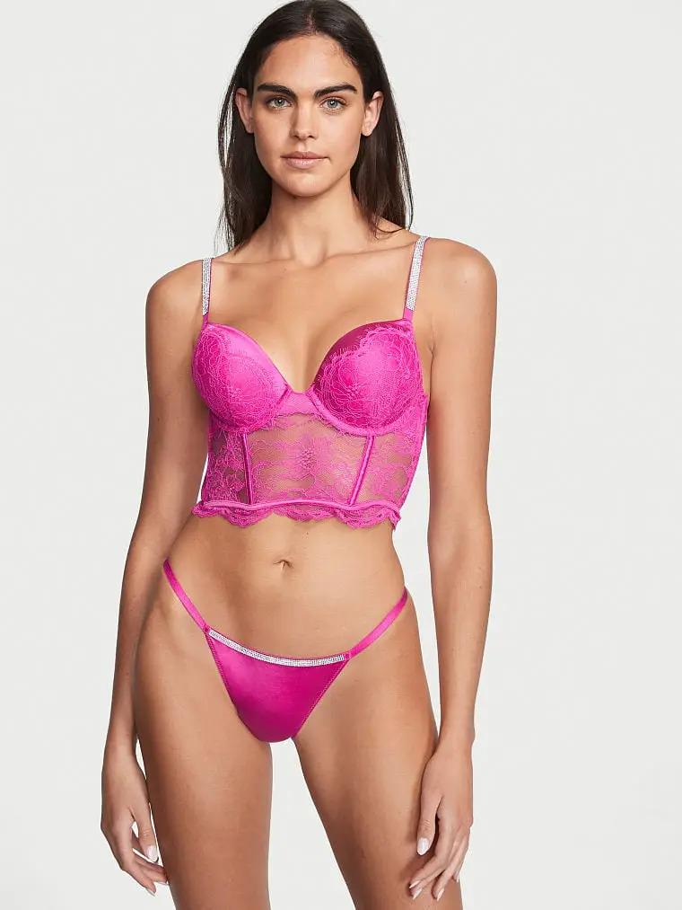 Трусики стринги Victoria's Secret Very Sexy Smooth Micro High-Leg Thong Panty S Розовый (26626163)