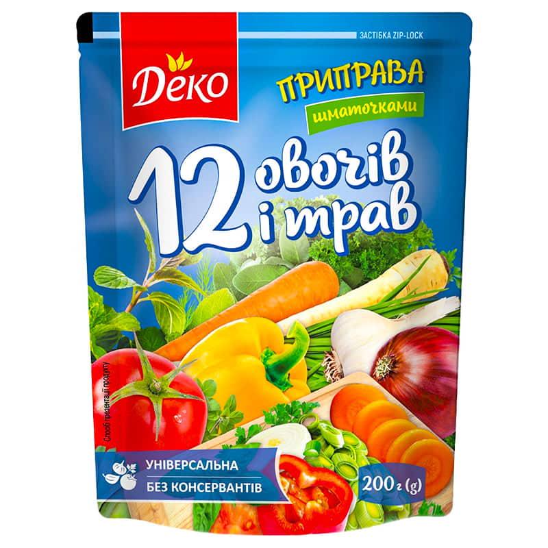 ᐉ Приправа 12 овочів і трав шматочками Деко 200 г (3096) • Краща ціна в ...