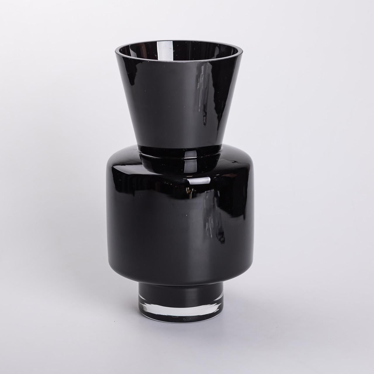 Ваза декоративная стеклянная в стиле Хайтек 31 см Черный (27968230)