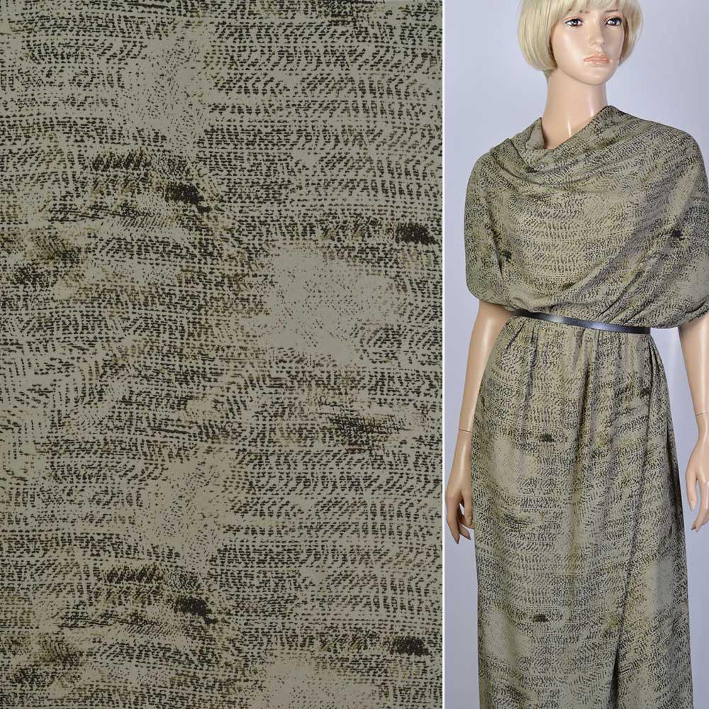 Ткань креп светлый в графический принт ширина 150 см Зеленый (11401.012) - фото 2 Ткань креп светлый в графический принт ширина 150 см Зеленый (11401.012) - фото 2