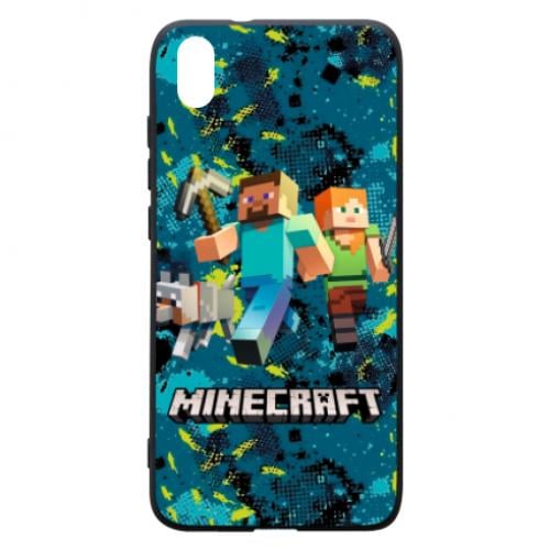 Чехол для Xiaomi Redmi 7A Minecraft Steve Alex And Dog