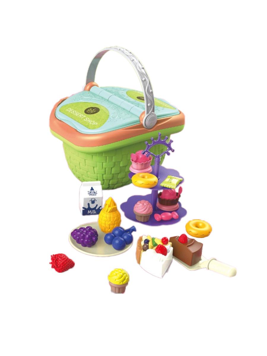 Игровой набор продуктов корзина с ручкой/наклейки Multicolor (153302)