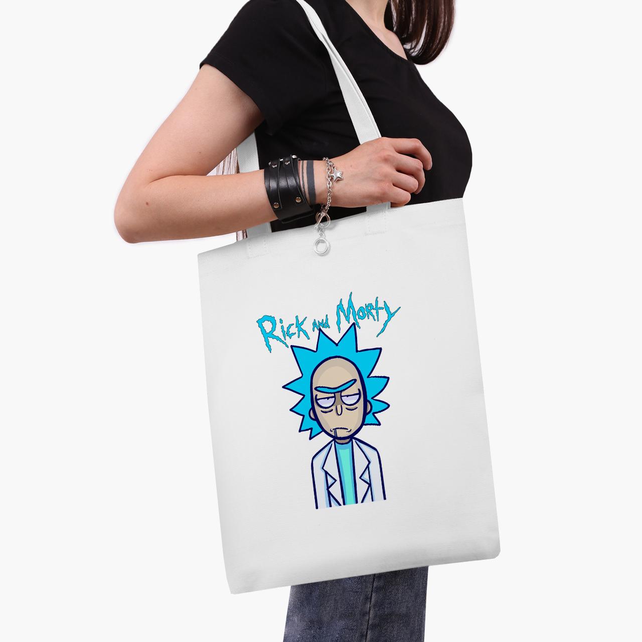 Эко сумка шоппер Rick and Morty 41x35 см Белый (9227-2938-WT1)