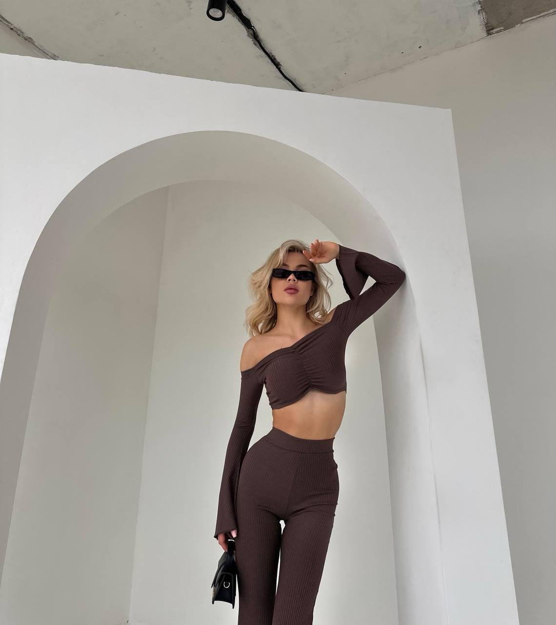 Костюм женский мустанг р. 46-48 Шоколадный (Р1557-269/Н) - фото 10 Костюм женский мустанг р. 46-48 Шоколадный (Р1557-269/Н) - фото 10