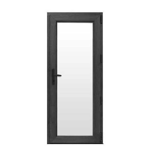 Дверь пластиковая балконная однокамерная Steko с фурнитурой AXOR 2000х850 мм Антрацит