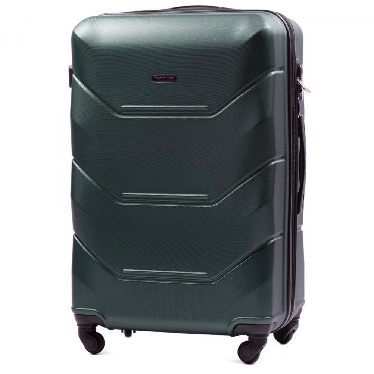 Чемодан пластиковый WINGS 147 большой Темно-зеленый (Wp00373)