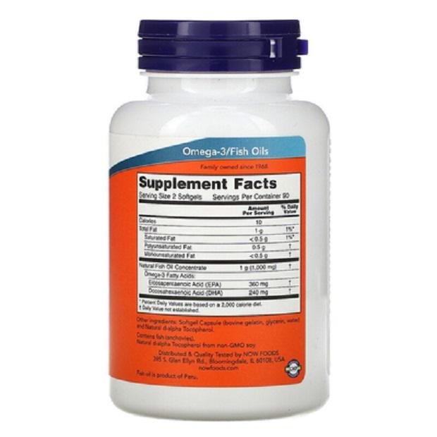 Омега-3 Now Foods 500 мг у м'яких міні-капсулах №180 (18512) - фото 2